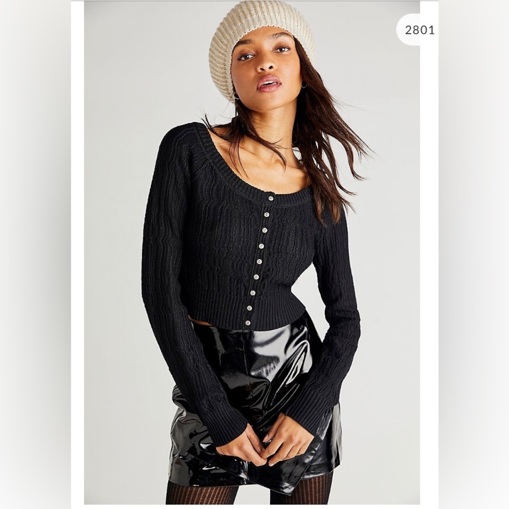 Free People Mimi Cardi - BLACK NWOT